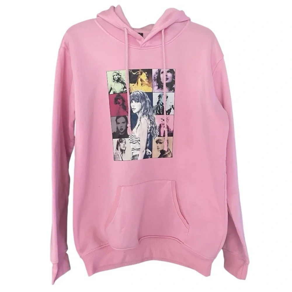Taylor Swift The Eras Tour Hoodie Sweatshirt Pullover Pop Large Pink casual fan - Picture 2 of 4